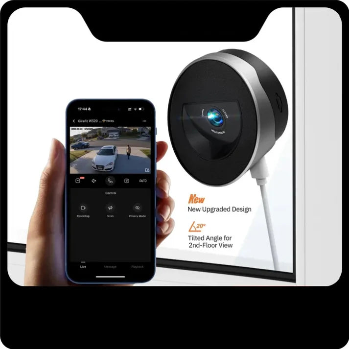 2K Dual-Band Wi-Fi camera with AI color night vision, motion detection, and 24/7 local storage. 📹✨
