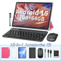 Android 15 tablet, 10.1-inch, 2-in-1 portable device, 12GB RAM, holiday gift.