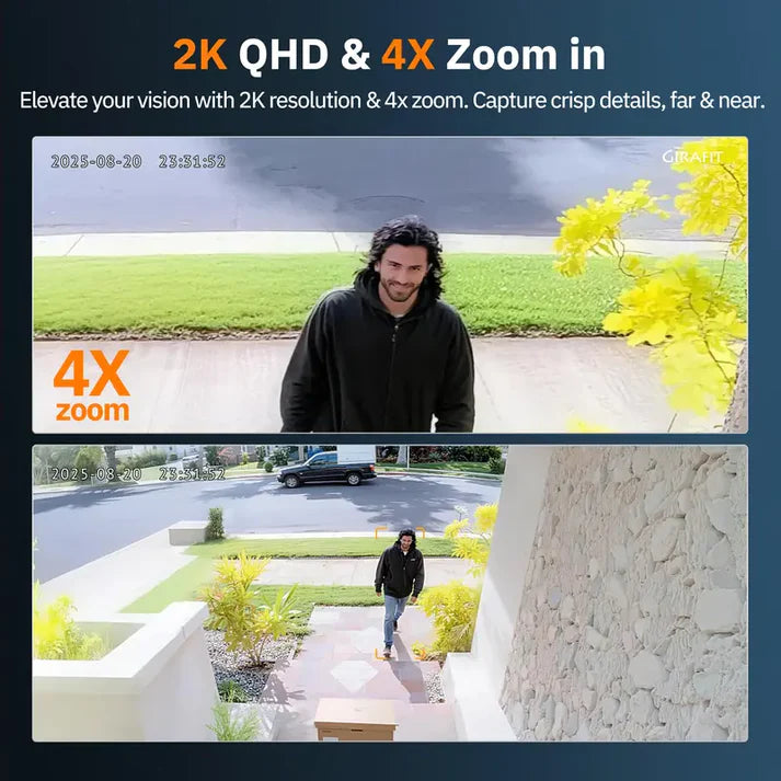 2K Dual-Band Wi-Fi camera with AI color night vision, motion detection, and 24/7 local storage. 📹✨